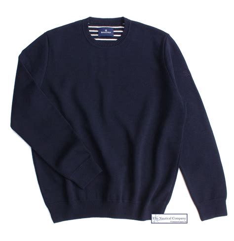 men's navy blue crewneck sweater.